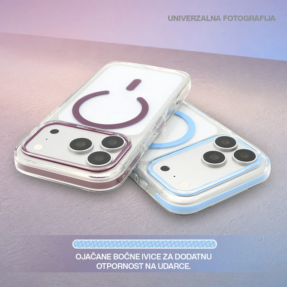 Futrola COLOR CLEAR MagSafe za Iphone 18 Pro (6.3) bela