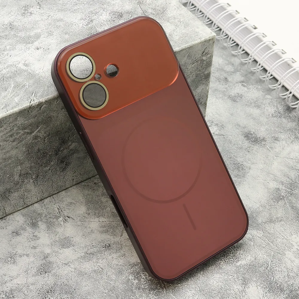 Futrola COLOR METAL MagSafe II za iPhone 17 (6.3) dark cherry