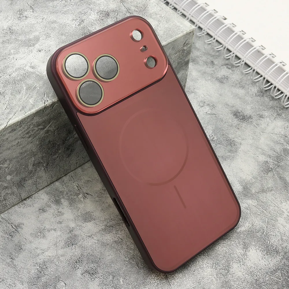 Futrola COLOR METAL MagSafe II za iPhone 17 Pro Max (6.9) dark cherry