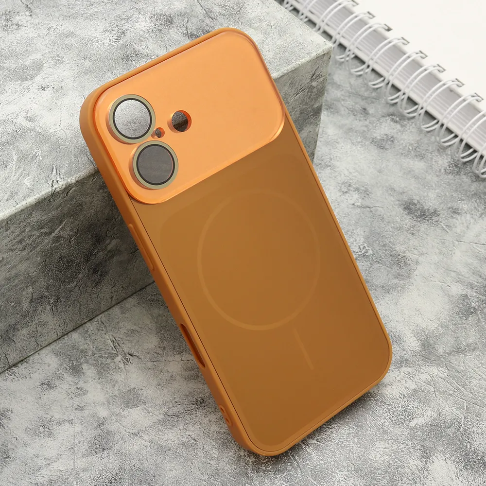 Futrola COLOR METAL MagSafe II za iPhone 16 (6.1) narandzasta