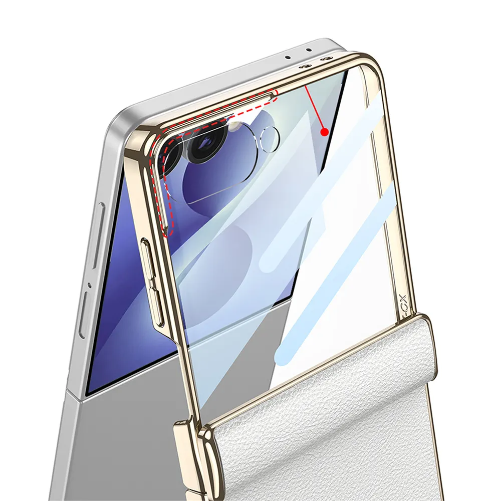 Futrola Luxury Leather Case with Kickstand za Samsung F776B Galaxy Z Flip 8 5G zelena (GKK case)