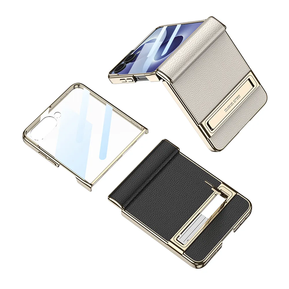 Futrola Luxury Leather Case with Kickstand za Samsung F776B Galaxy Z Flip 8 5G zelena (GKK case)