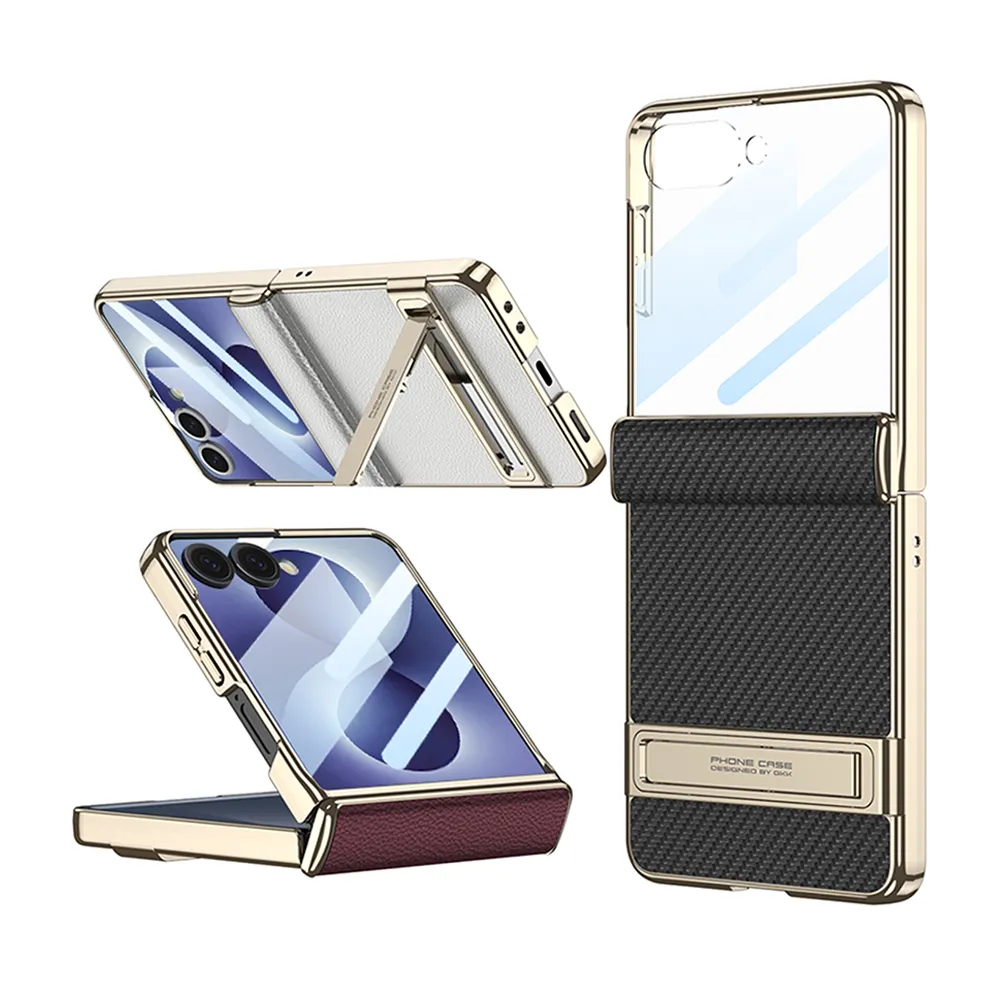 Futrola Luxury Leather Case with Kickstand za Samsung F776B Galaxy Z Flip 8 5G zelena (GKK case)