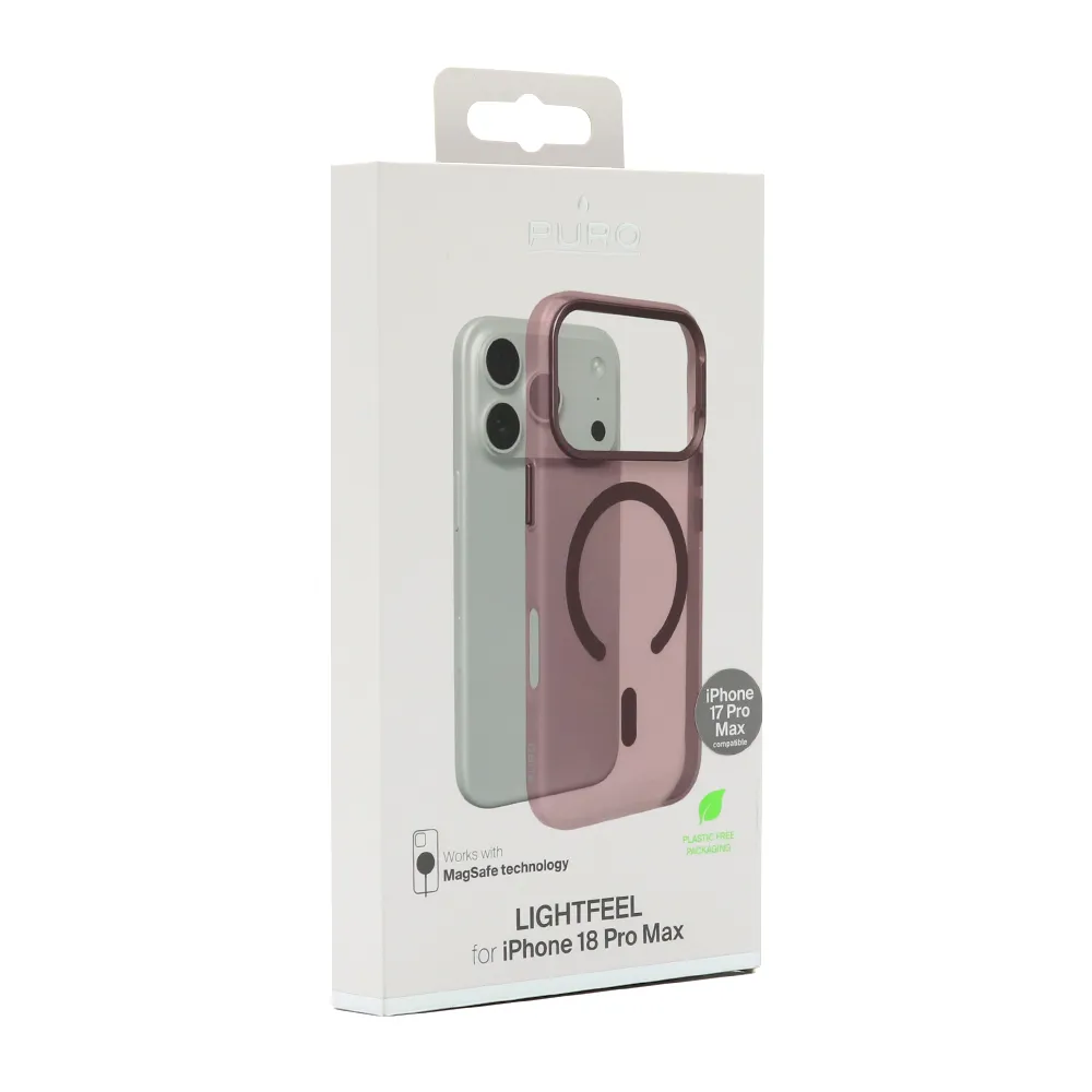 Futrola PURO LIGHTFEEL MAGSAFE za iPhone 17 Pro Max (6.9)/iPhone 18 Pro Max (6.9) dark cherry