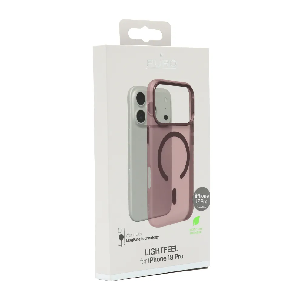 Futrola PURO LIGHTFEEL MAGSAFE za iPhone 17 Pro (6.3)/iPhone 18 Pro (6.3) dark cherry