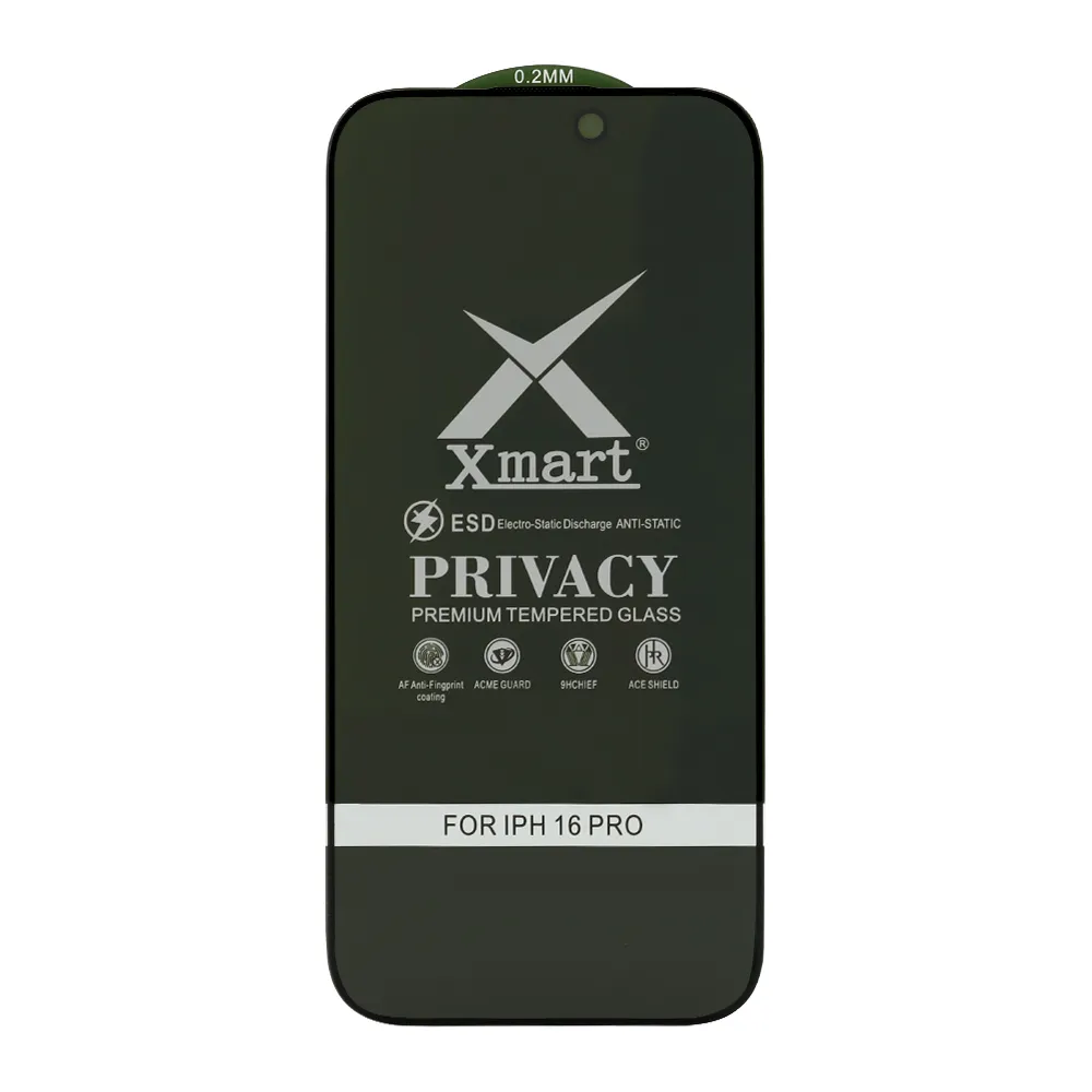 Folija za zastitu ekrana GLASS X mart 9D PRIVACY za iPhone 16 Pro (6.3)/iPhone 17 (6.3)