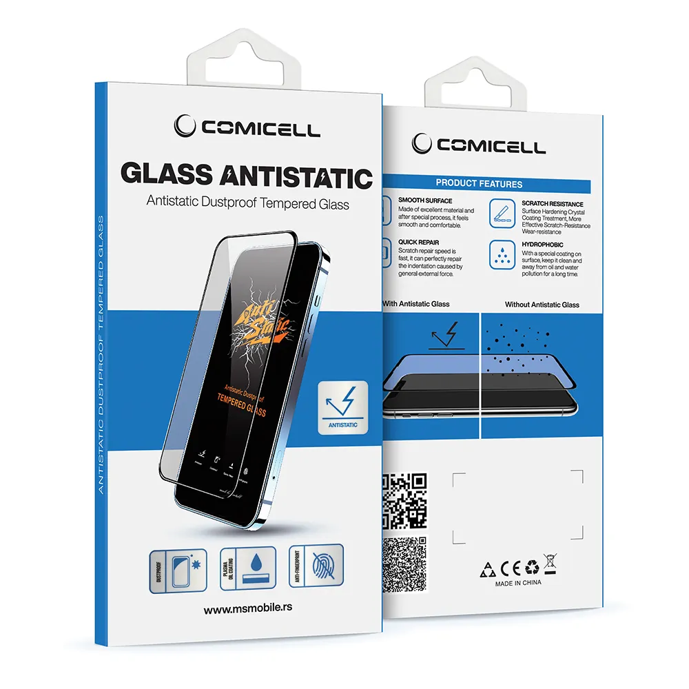 Folija za zastitu ekrana GLASS ANTISTATIC za iPhone 17 AIR (6.6) crna