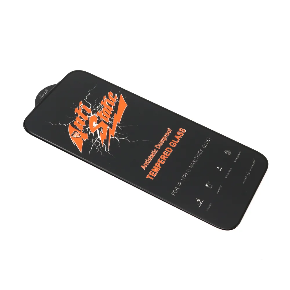 Folija za zastitu ekrana GLASS ANTISTATIC za iPhone 17 Pro Max (6.9) crna
