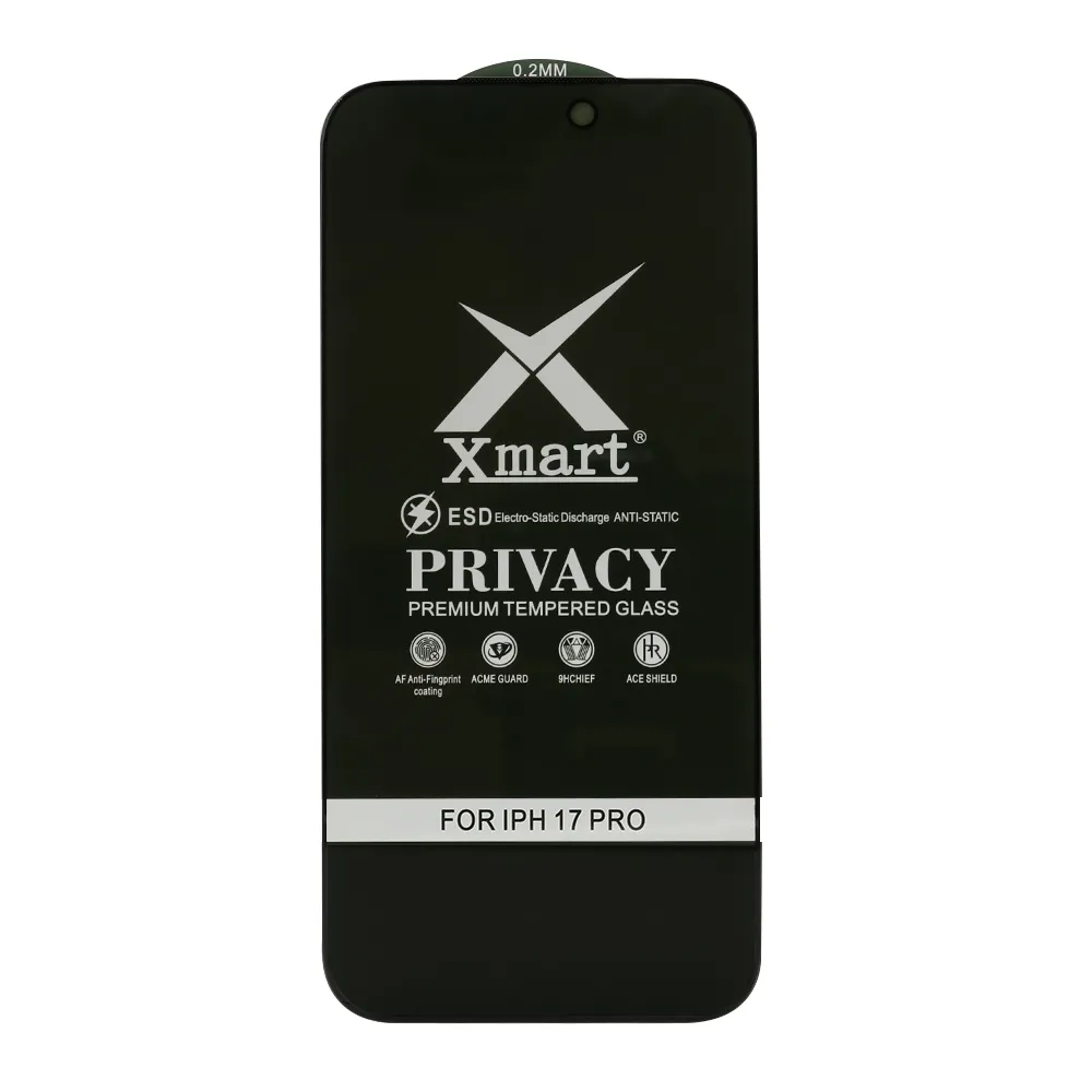 Folija za zastitu ekrana GLASS X mart 9D PRIVACY za iPhone 17 Pro (6.3)