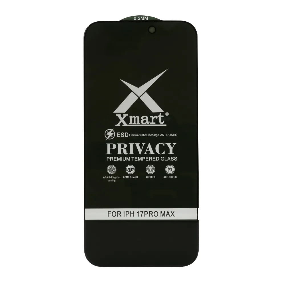 Folija za zastitu ekrana GLASS X mart 9D PRIVACY za iPhone 17 Pro Max (6.9)