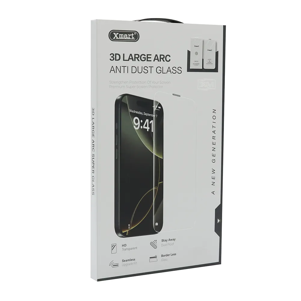 Folija za zastitu ekrana GLASS X mart ARC CLEAR za iPhone 16 Pro (6.3)/iPhone 17 (6.3)