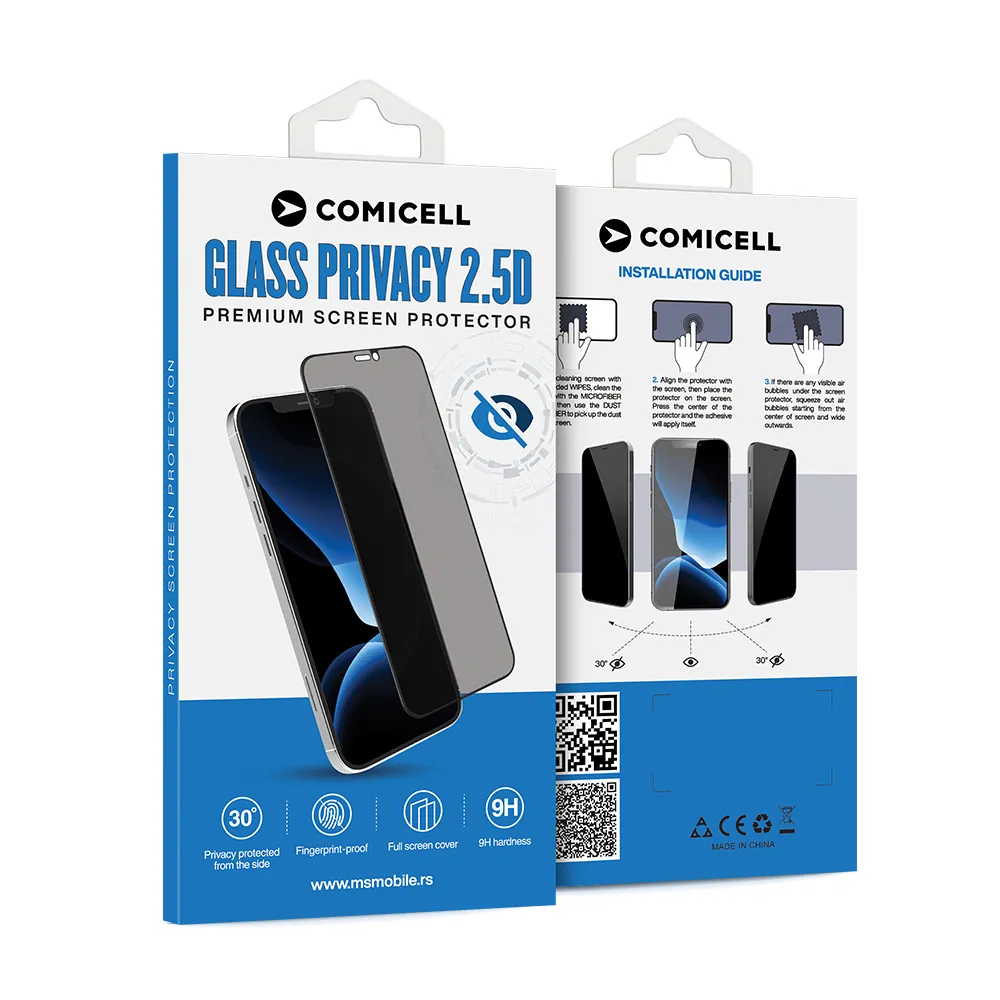 Folija za zastitu ekrana GLASS PRIVACY 2.5D full glue za Xiaomi Redmi Note 15 Pro 5G (Global)/Xiaomi Redmi Note 15 Pro 5G (EU)/Xiaomi 15T/Xiaomi 15T Pro crna