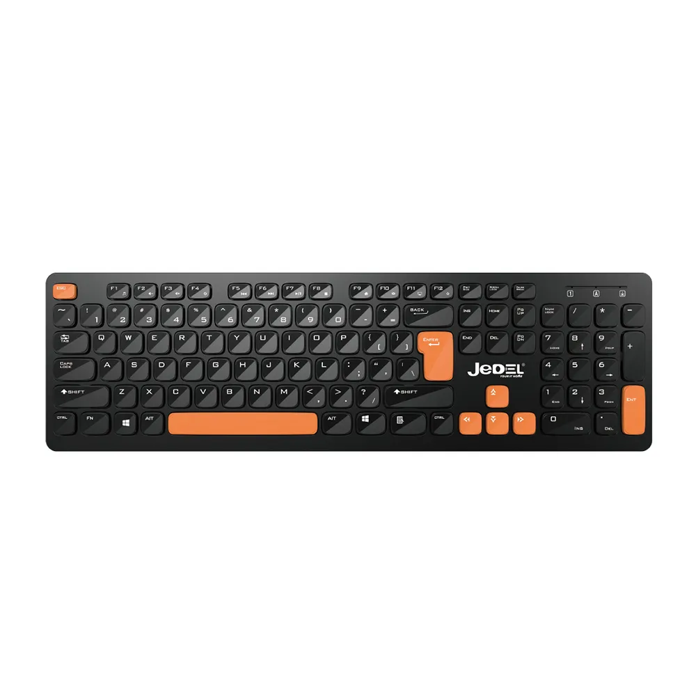 Tastatura bezicna i mis bezicni WS750 crno-narandzasta JEDEL