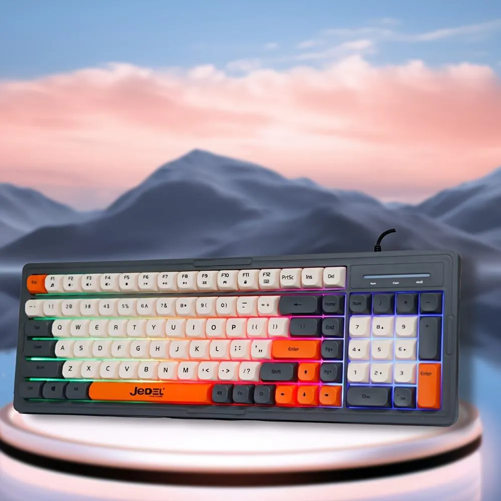 Tastatura gejmerska LED Light Keyboard K32C crna JEDEL