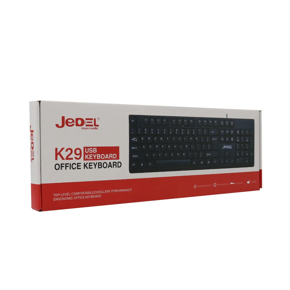 Tastatura kancelarijska K29 crna JEDEL