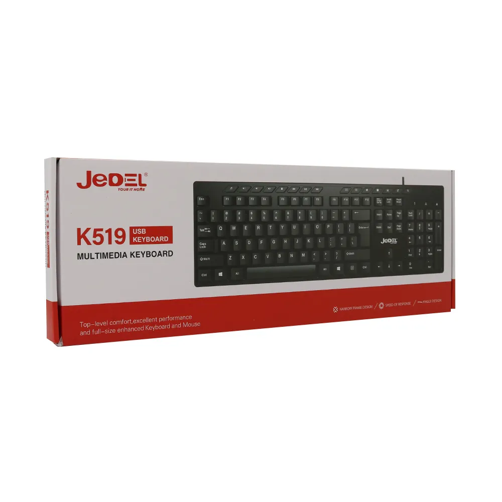 Tastatura kancelarijska K519 crna JEDEL