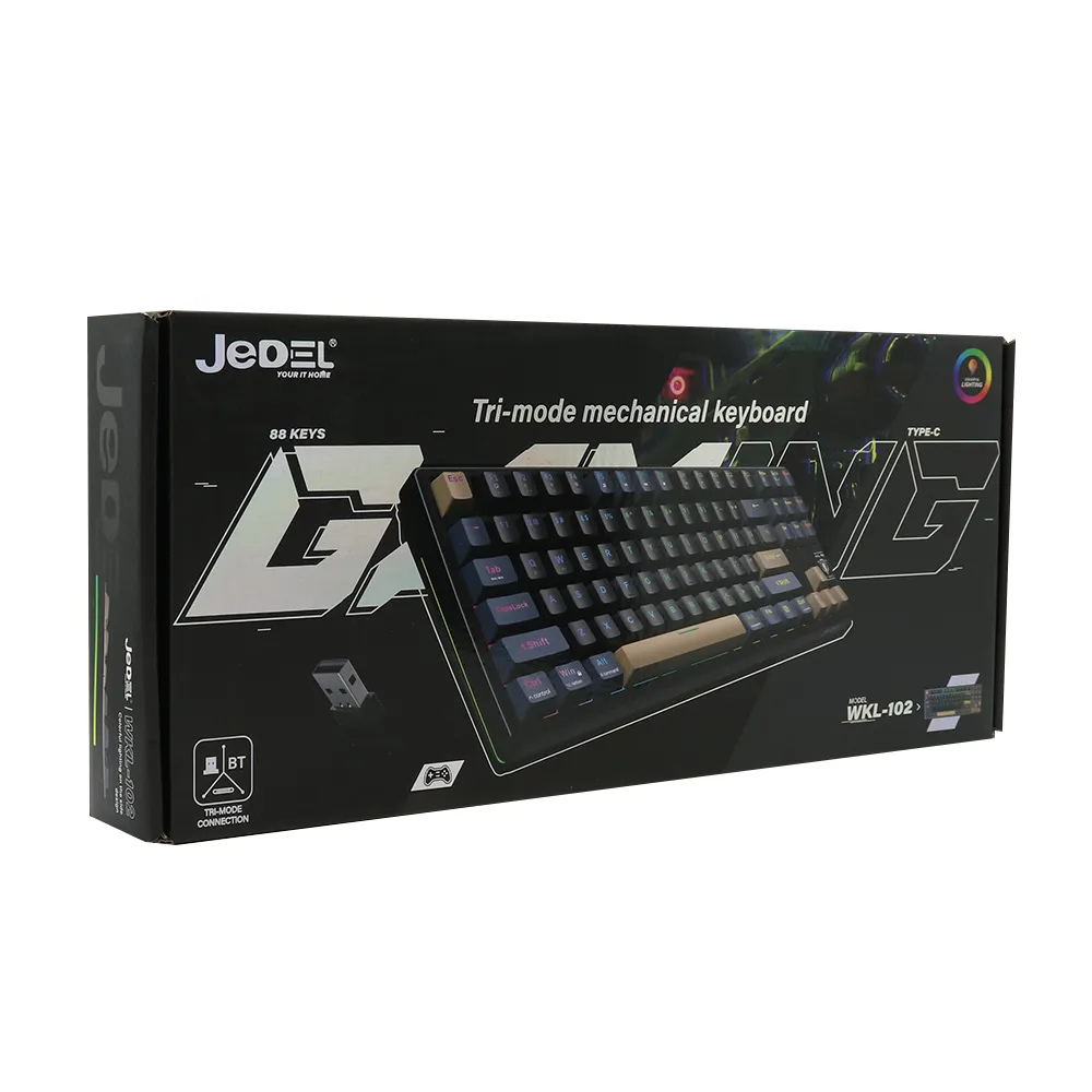 Tastatura mehanicka - Triple mode (Bluetooth, wireless, wired) WKL-102 crna JEDEL