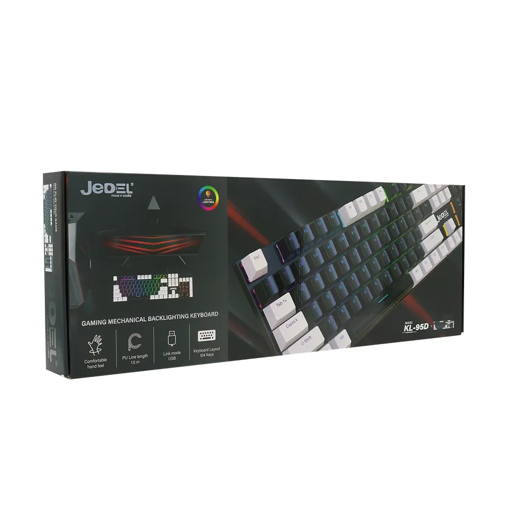 Tastatura mehanicka KL-95D crno-bela JEDEL