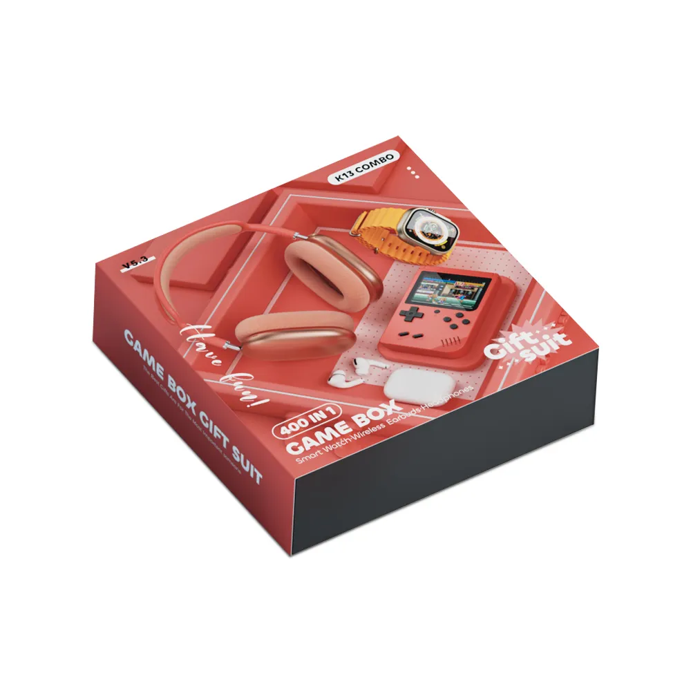 KARLER BASS K13-Combo set (smart watch, konzola, TWS / AirPods Max Bluetooth slusalice ) pink