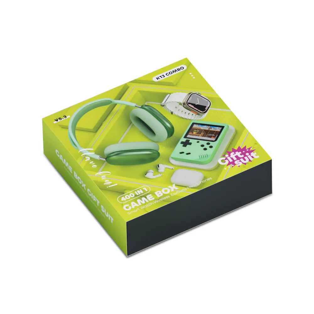 KARLER BASS K13-Combo set (smart watch, konzola, TWS / AirPods Max Bluetooth slusalice ) zelena