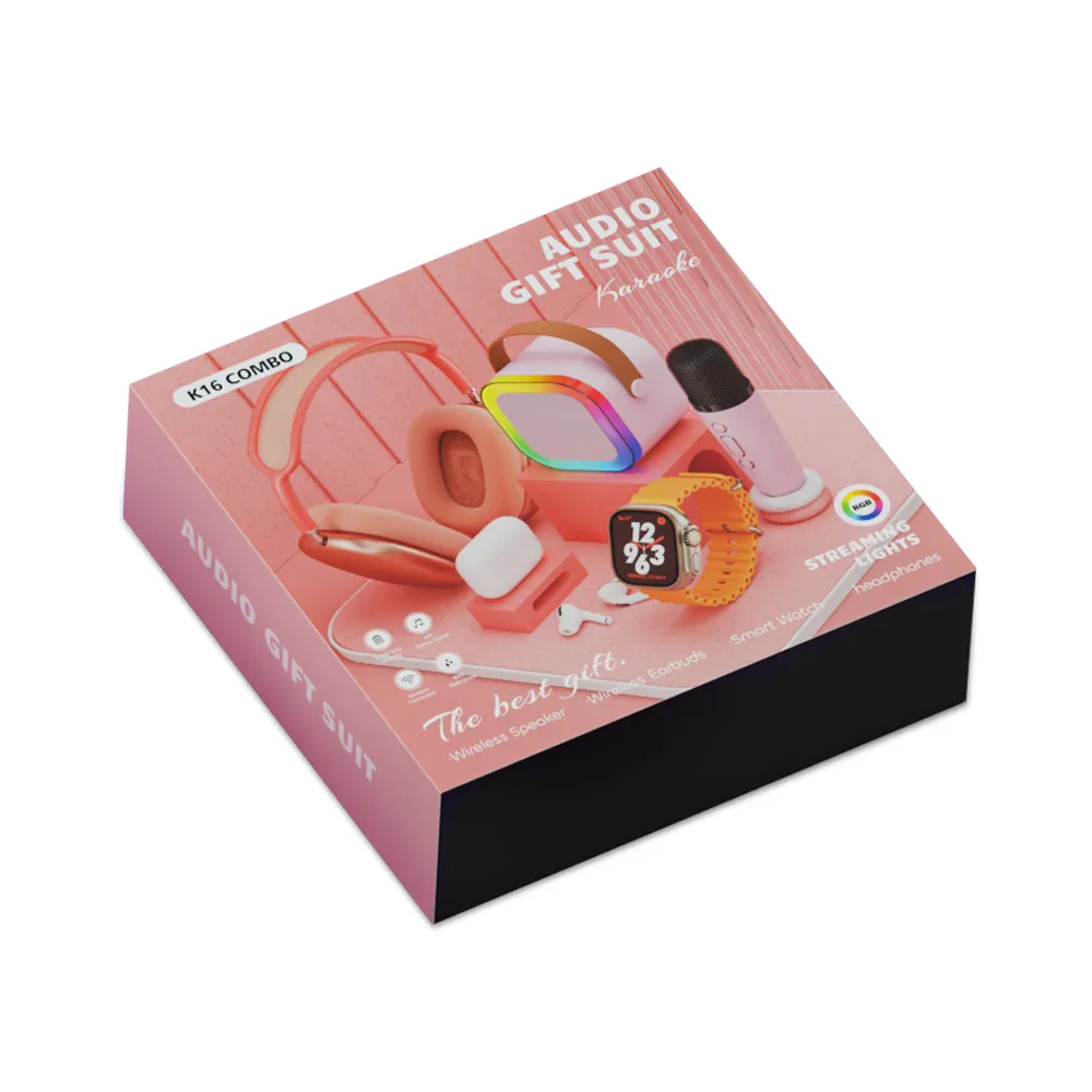 KARLER BASS K16-Combo set (smart watch, zvucnik, Slusalice Bluetooth) pink
