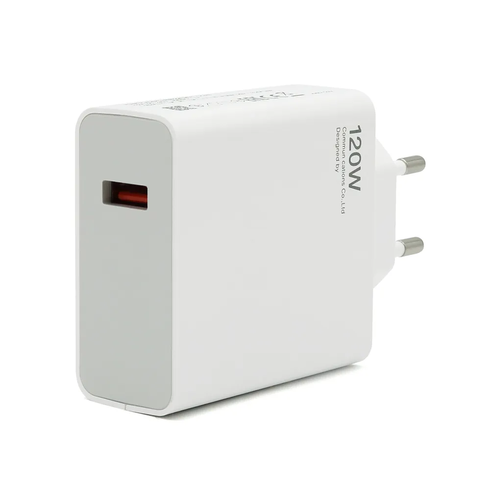 Kucni punjac Super Fast 120W GaN 6A USB sa USB A na Type C kablom beli