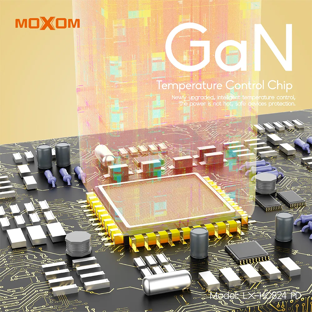 Kucni punjac MOXOM LX-HC824 60W PD Type C na Type C crni