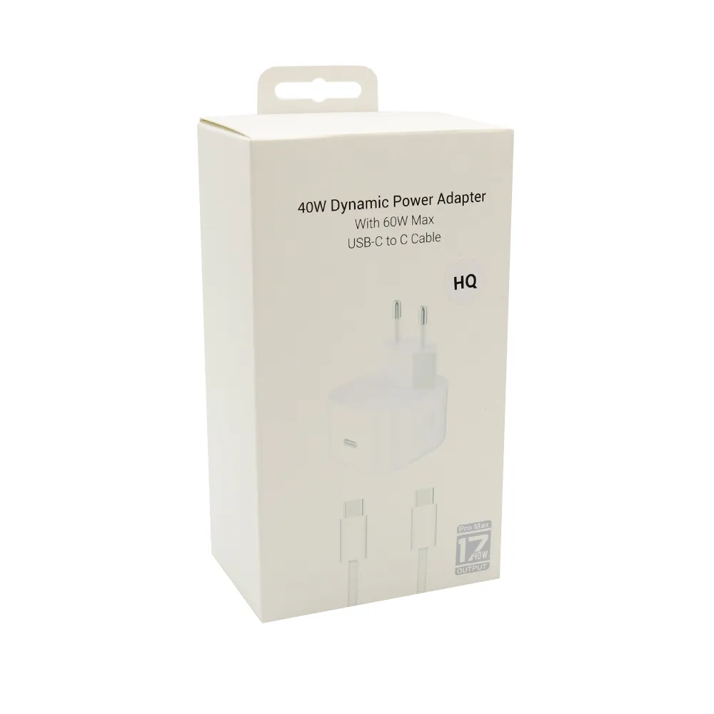 Kucni punjac za iPhone 17/AIR/17 Pro/17 Pro Max Type C na Type C 40W HQ belo