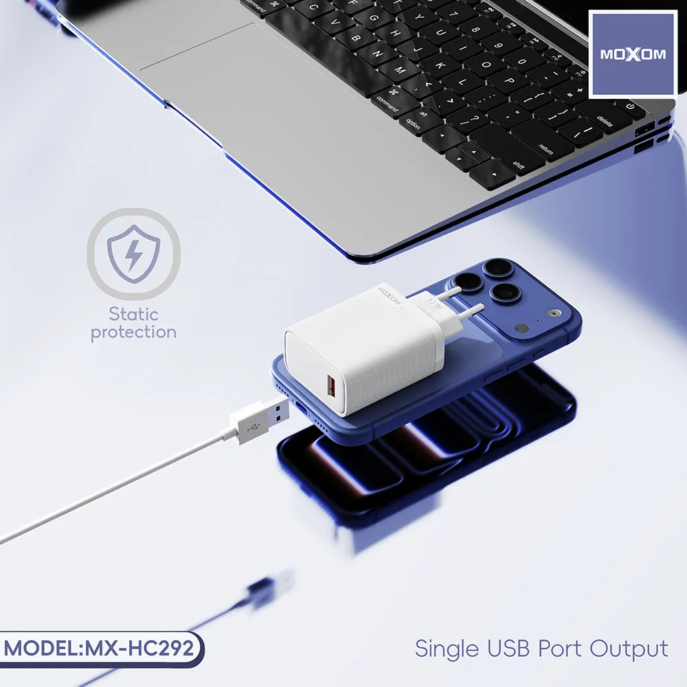 Kucni punjac Moxom MX-HC292 USB type C na lightning 18W beli