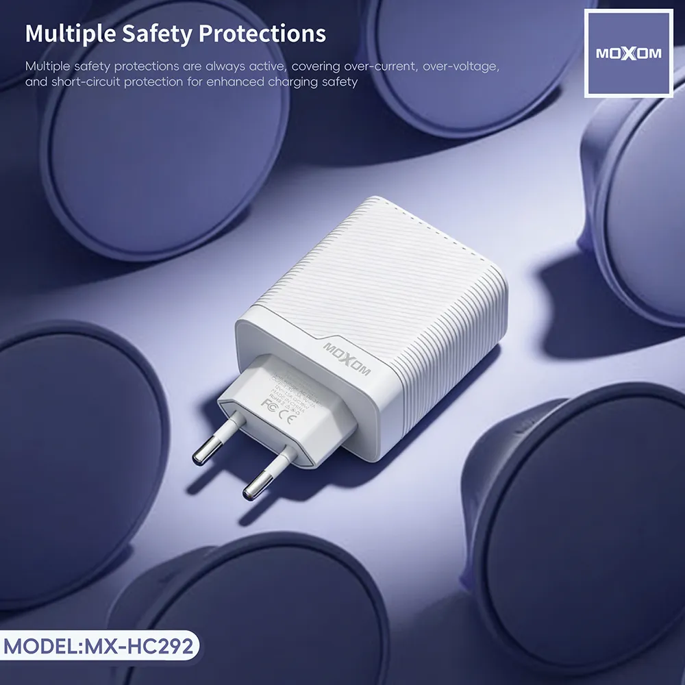 Kucni punjac Moxom MX-HC292 USB type C na Type C 18W beli