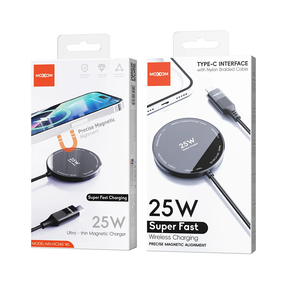 Bezicni punjac Magsafe MOXOM MX-HC345 WL 25W crni