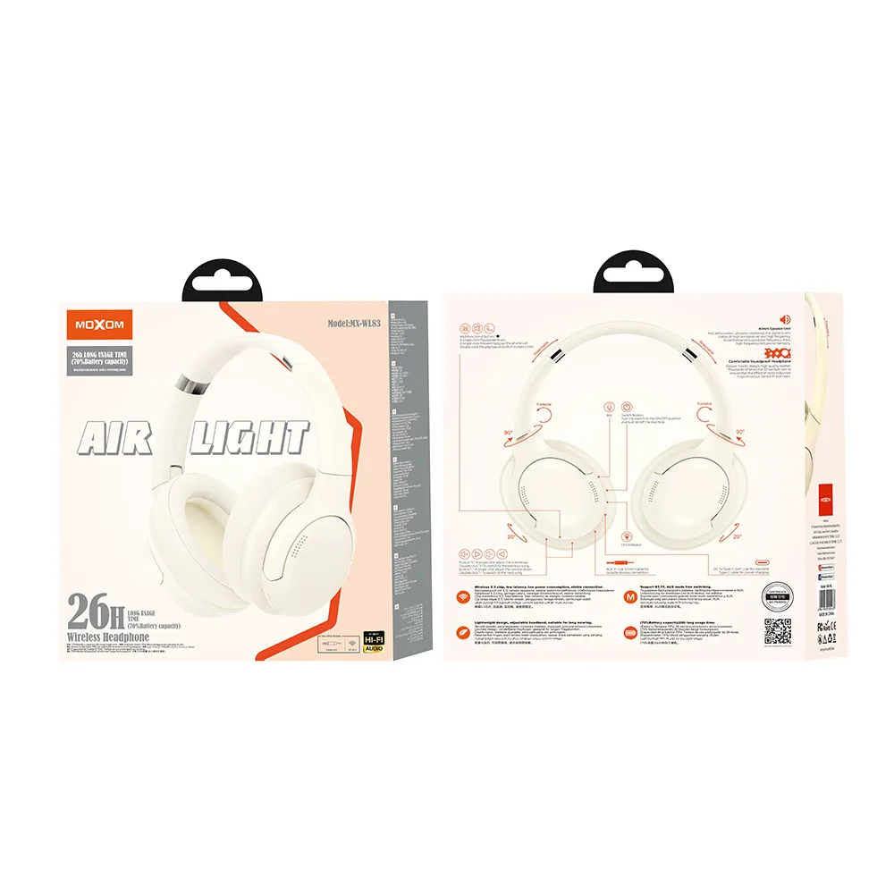 Slusalice bluetooth Moxom MX-WL83 krem