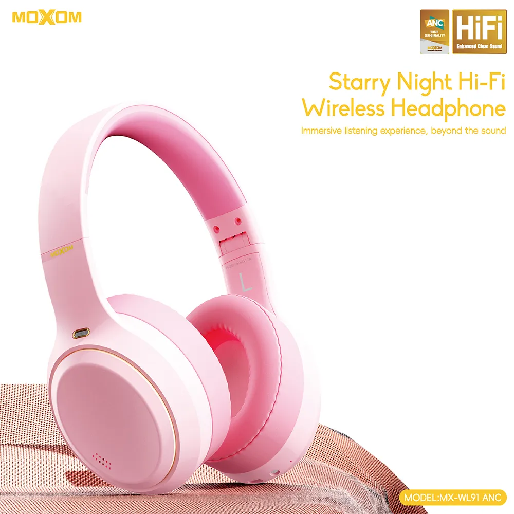 Slusalice bluetooth Moxom MX-WL91 ANC ljubicaste