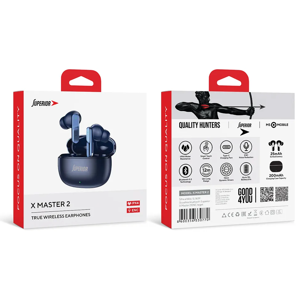 Slusalice bluetooth Superior X Master 2 ENC teget