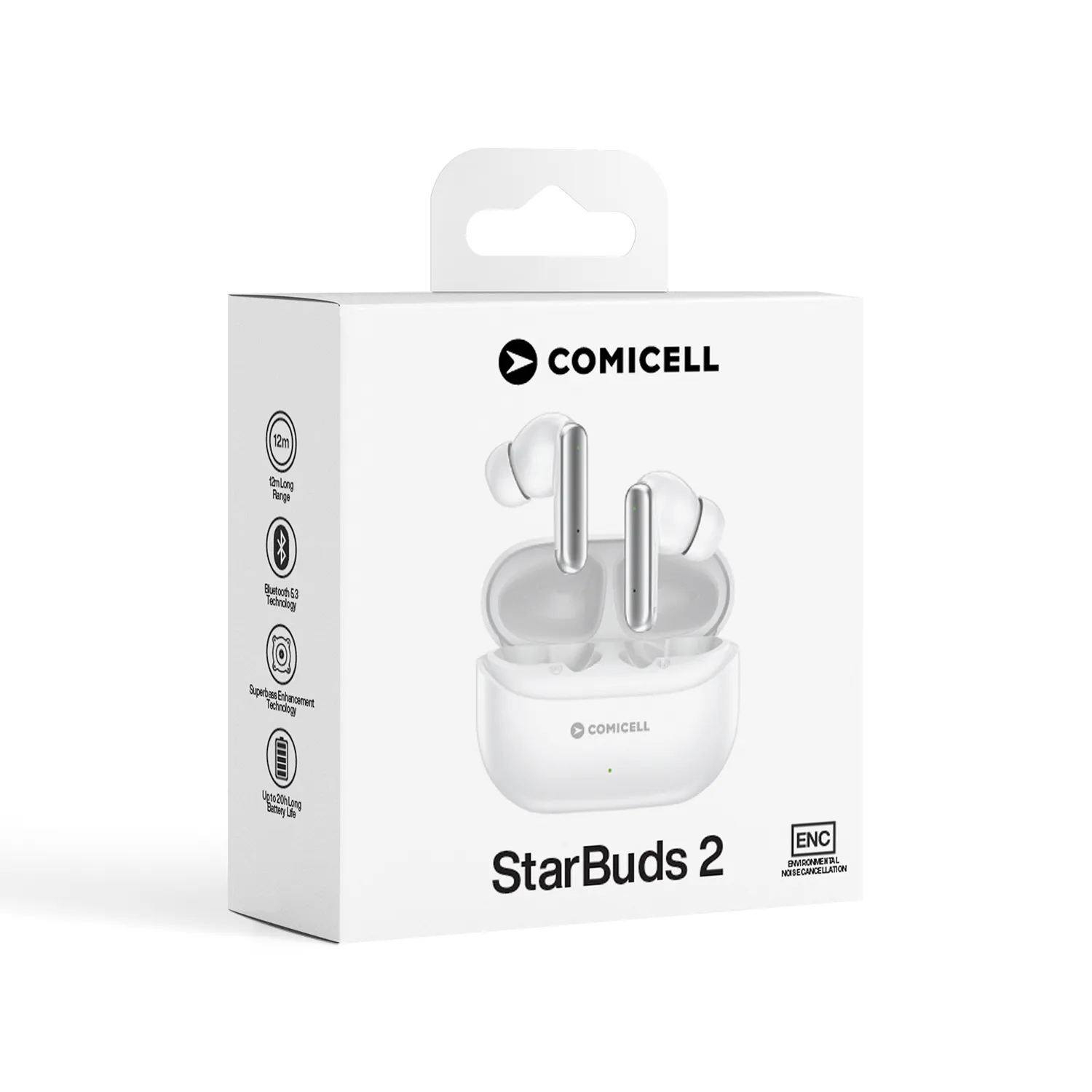Slusalice Bluetooth Comicell StarBuds 2 bele