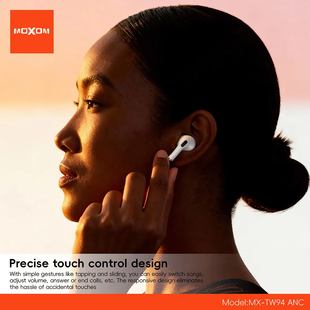Slusalice bluetooth Moxom MX-TW94 ANC bele