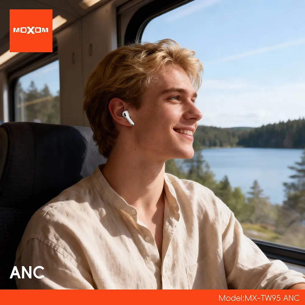 Slusalice bluetooth Moxom MX-TW95 ANC bele
