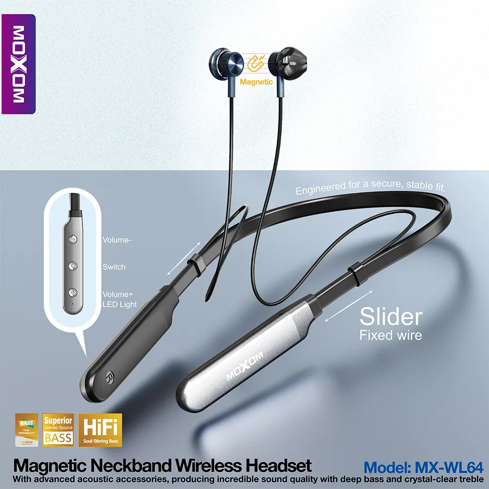 Slusalice Bluetooth sportske Moxom MX-WL64 crne
