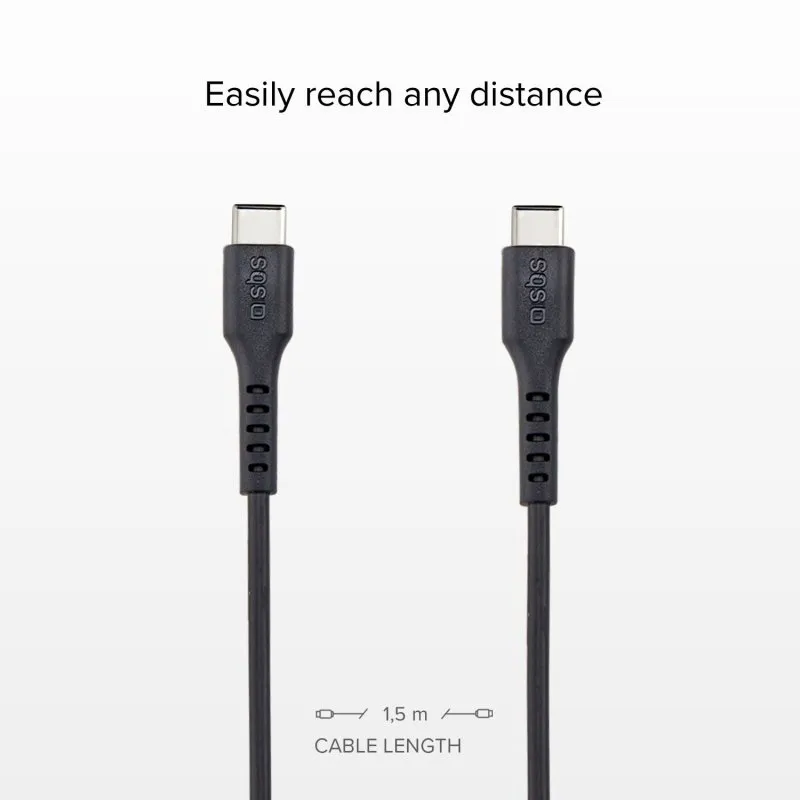USB data kabal SBS M2 Type C na Type C 1m crni (TECABLETCC20K)