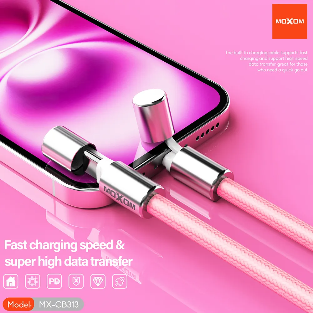 USB data kabal Moxom MX-CB313 Type-C to Lightning strap plavi