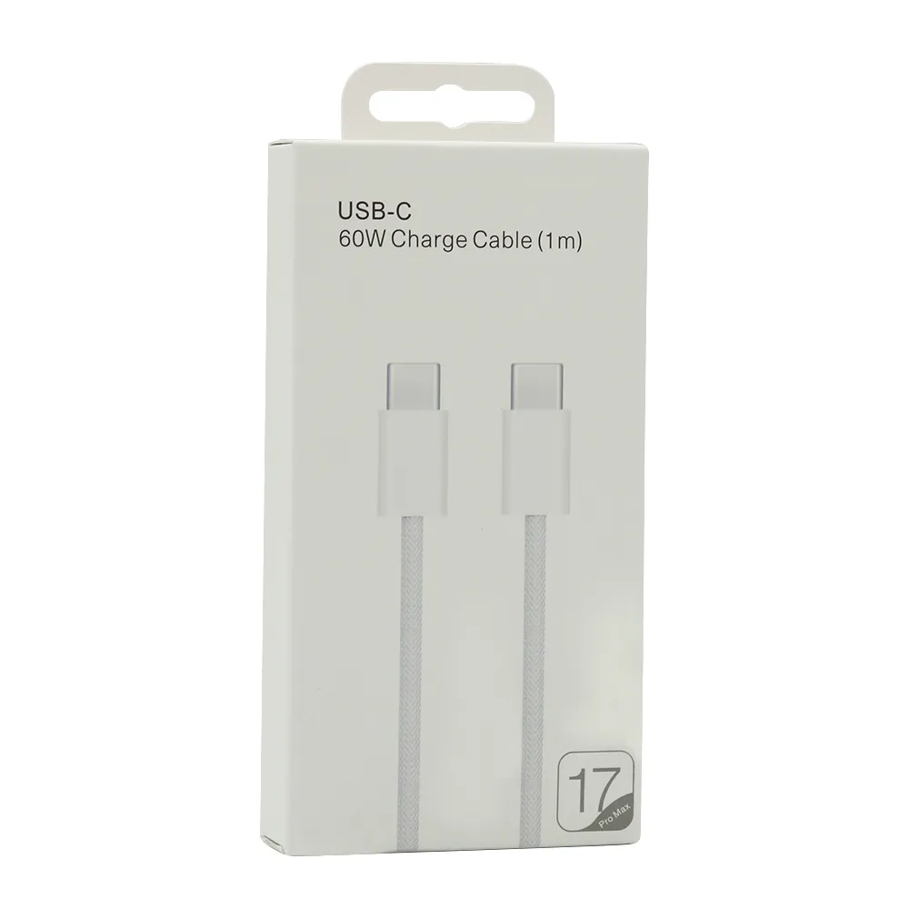 USB data kabal za iPhone 17/AIR/17 Pro/17 Pro Max Type C na Type C 60W 1m beli