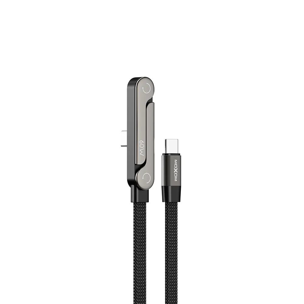 USB data kabal Moxom MX-CB371 60W Type C na Type C 1.2m crni