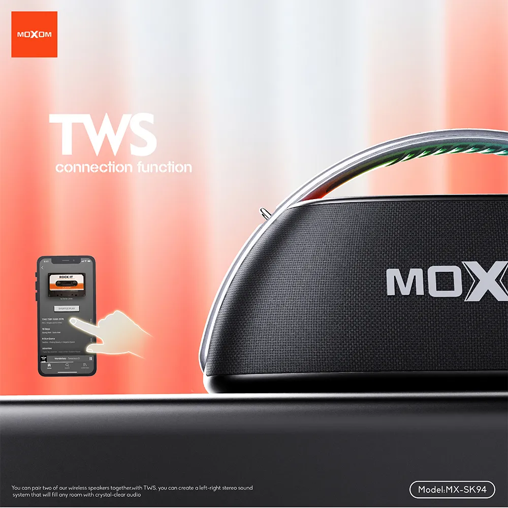 Zvucnik bluetooth Moxom MX-SK94 80W sa mikrofonom sivi