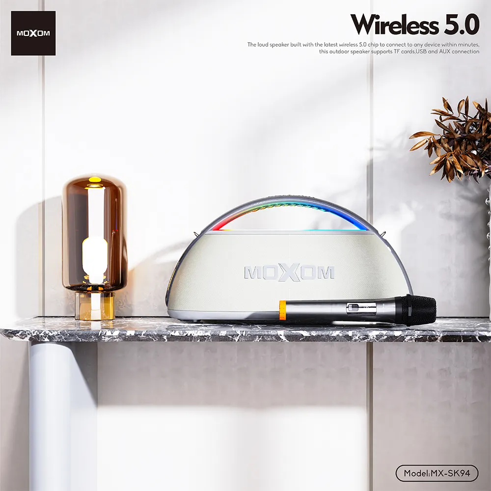 Zvucnik bluetooth Moxom MX-SK94 80W sa mikrofonom sivi