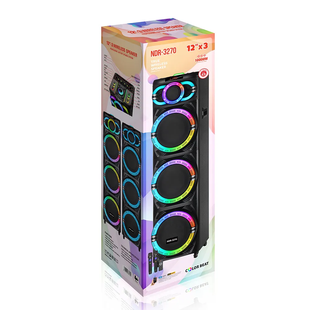 Zvucnik bluetooth NDR-3270 3*12 inca crni