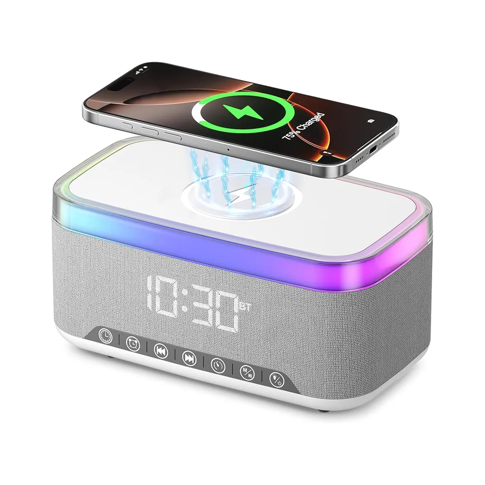 Zvucnik bluetooth + Bezicni punjac MagSafe BT RGB SA-148 sivi JEDEL