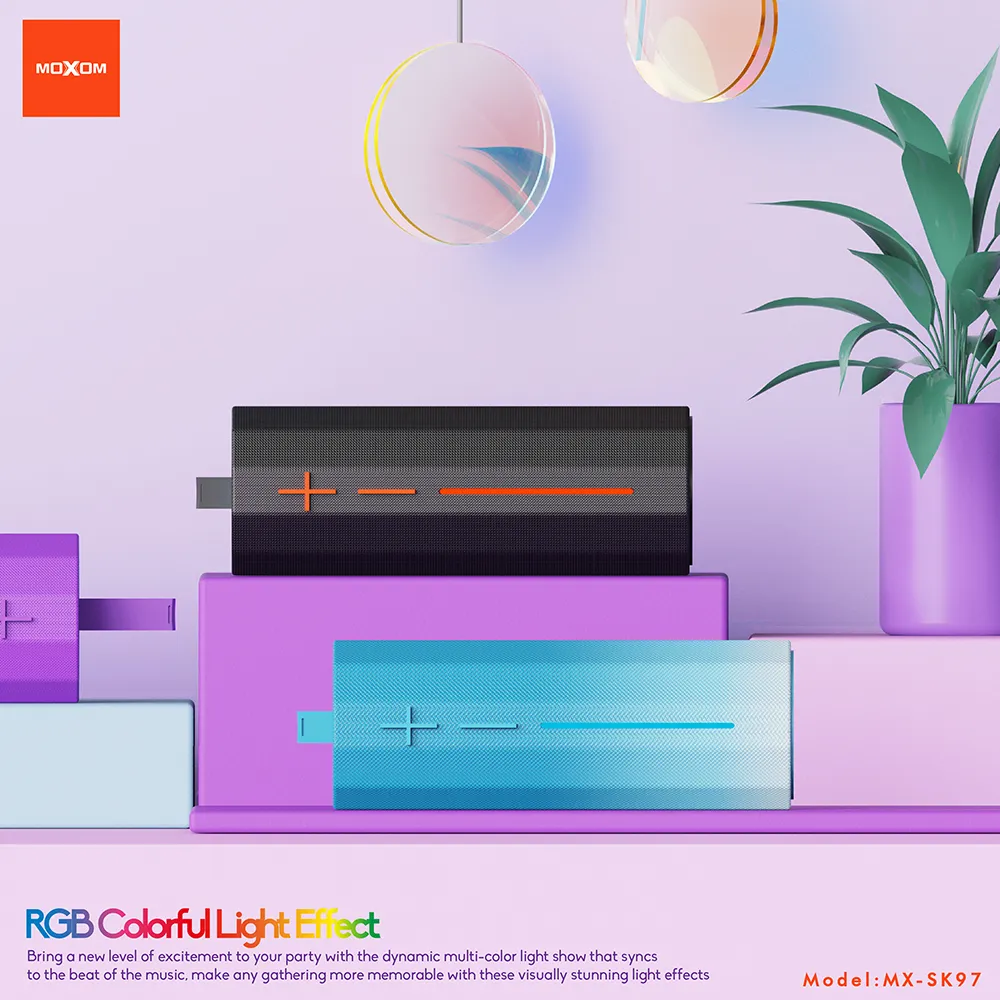 Zvucnik bluetooth Moxom MX-SK97 RGB crni