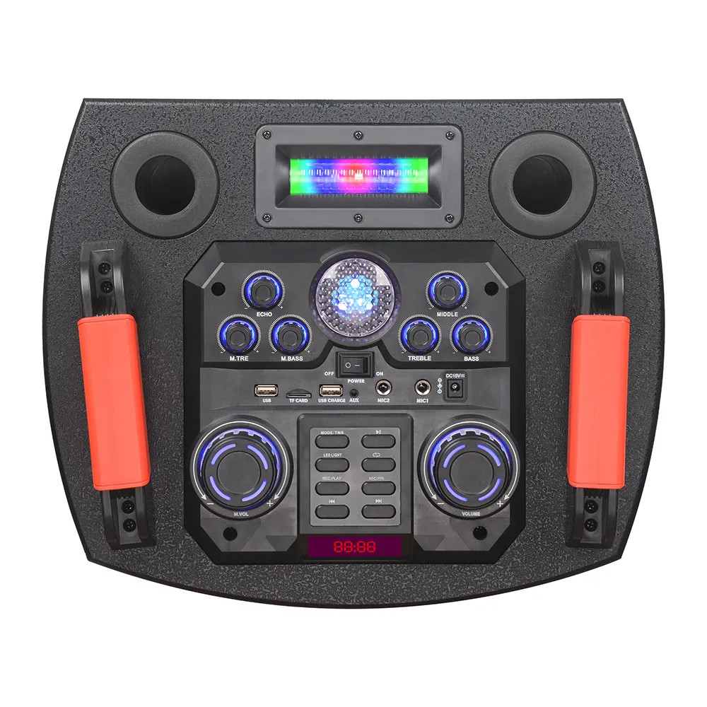 Zvucnik bluetooth NDR-1010S 100W 2*10 inca sa dva mikrofona crni