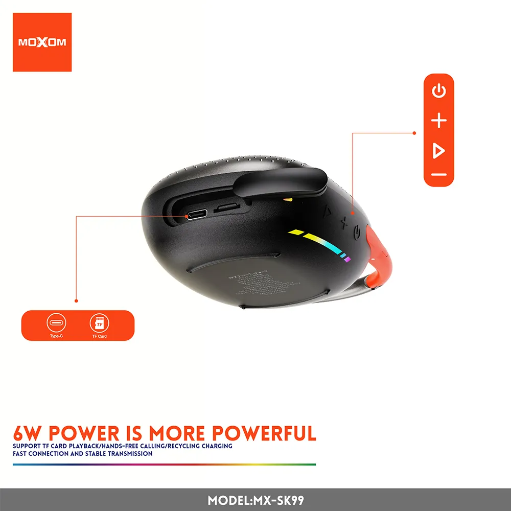 Zvucnik bluetooth Moxom MX-SK99 vodootporni crna