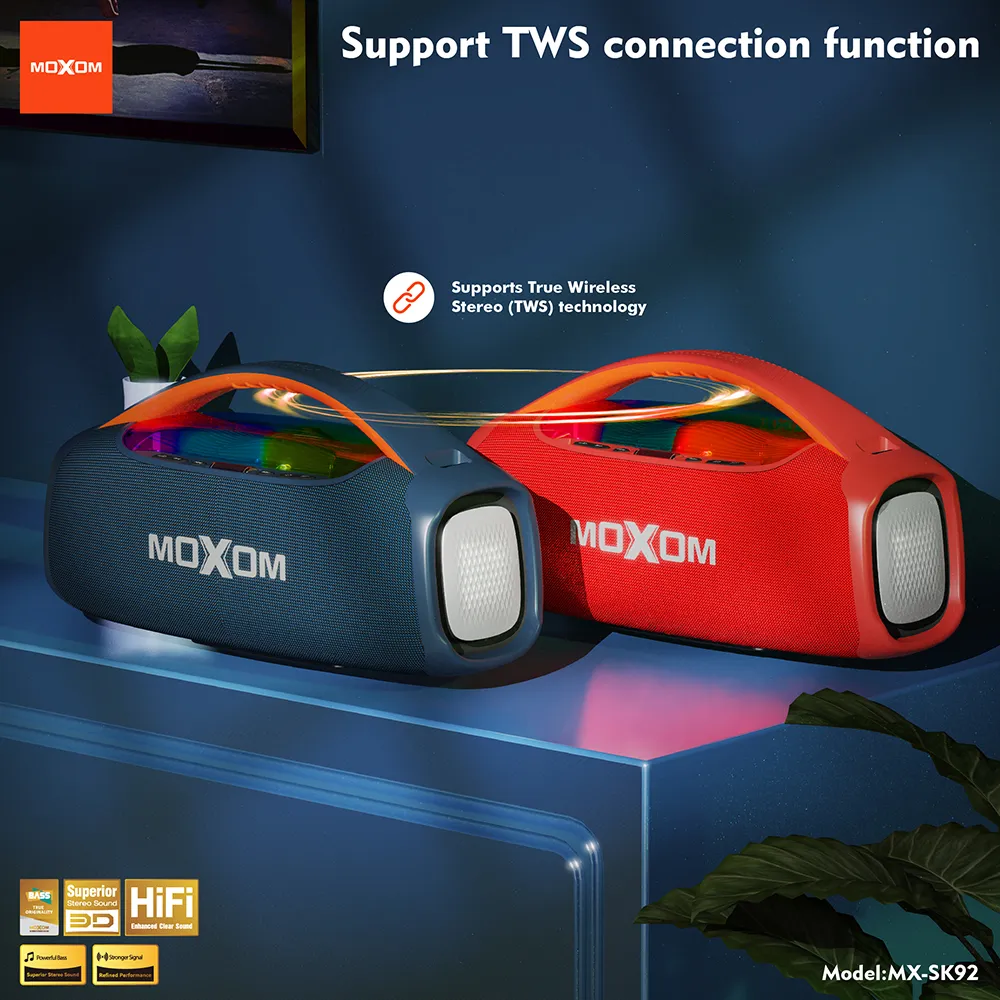 Zvucnik Bluetooth Moxom MX-SK92 sa mikrofonom crni